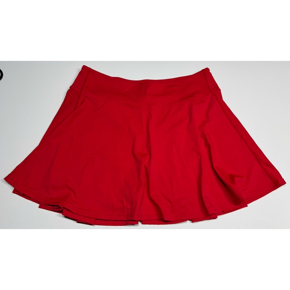Shiny By Nature Red Skort 2XL Elastic‎ Waist  Mini Skirt
